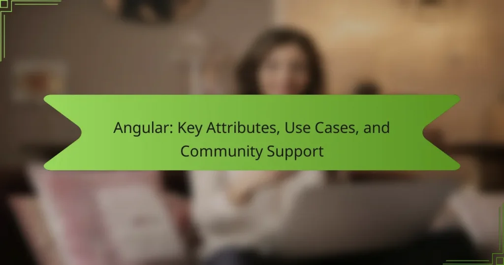 Angular: Key Attributes, Use Cases, and Community Support