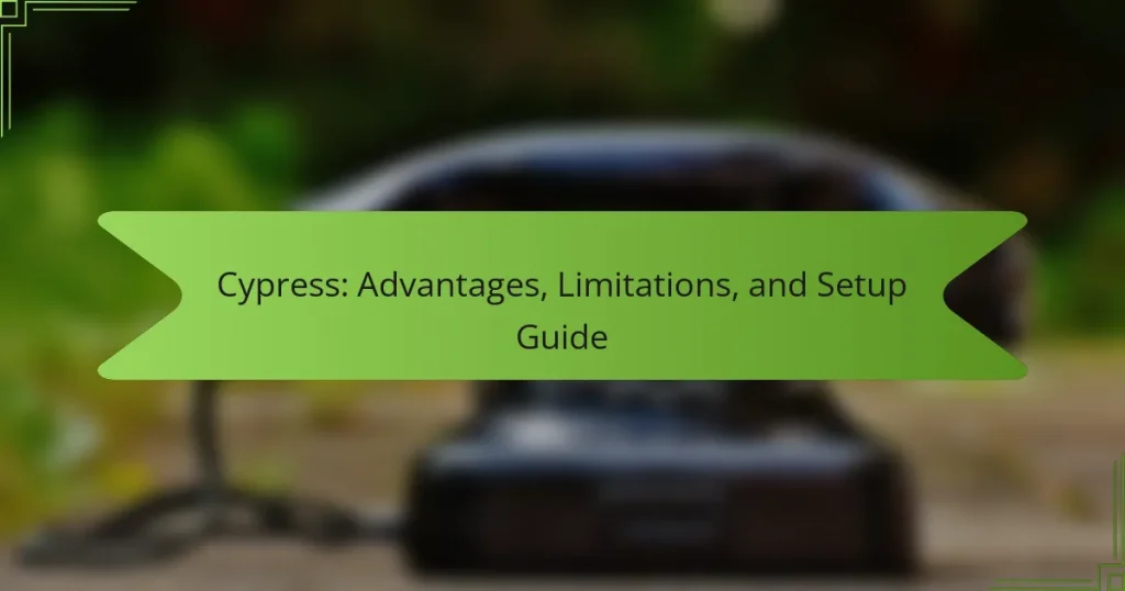 Cypress: Advantages, Limitations, and Setup Guide