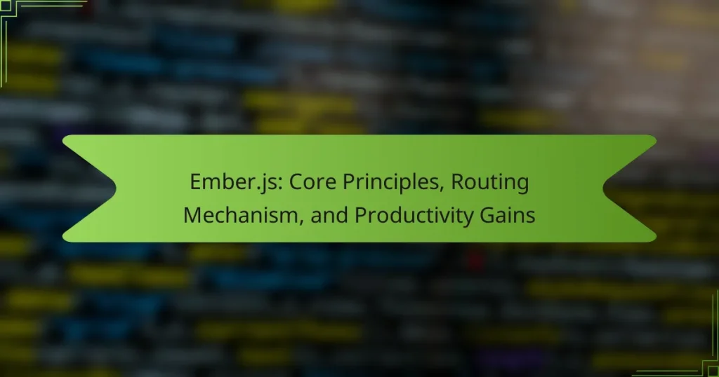 Ember.js: Core Principles, Routing Mechanism, and Productivity Gains
