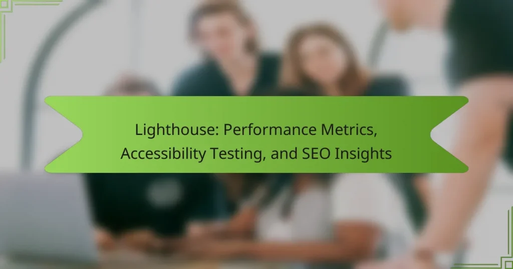 Lighthouse: Performance Metrics, Accessibility Testing, and SEO Insights