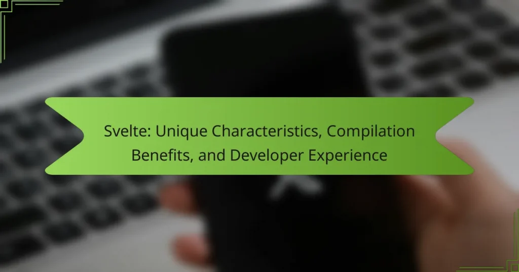 Svelte: Unique Characteristics, Compilation Benefits, and Developer Experience