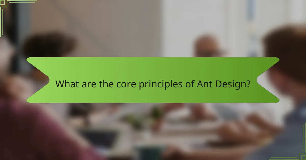 What are the core principles of Ant Design?