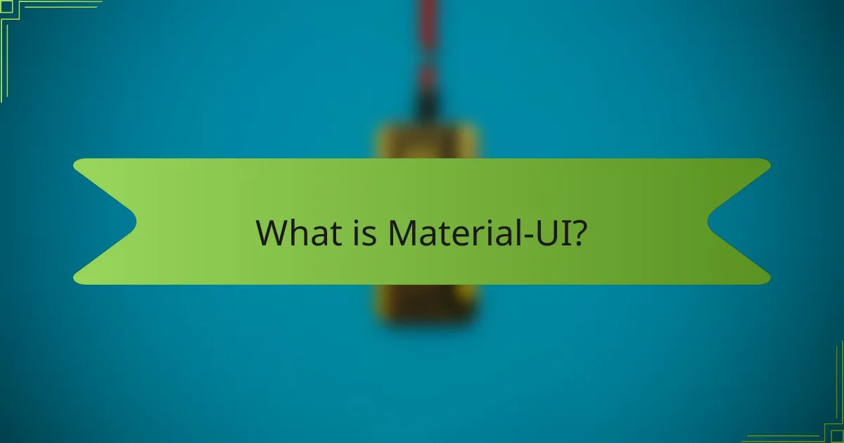 What is Material-UI?